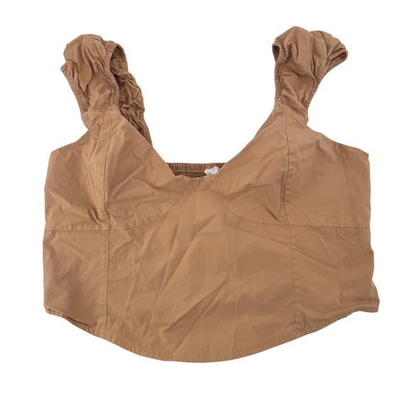 aerie Tops - Aerie Cowgirl Western Sweetheart Neck Brown Crop Top Festival Coquette Y2K XL